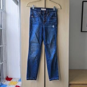 Madewell 10" Button-Front High Rise Skinny Jeans